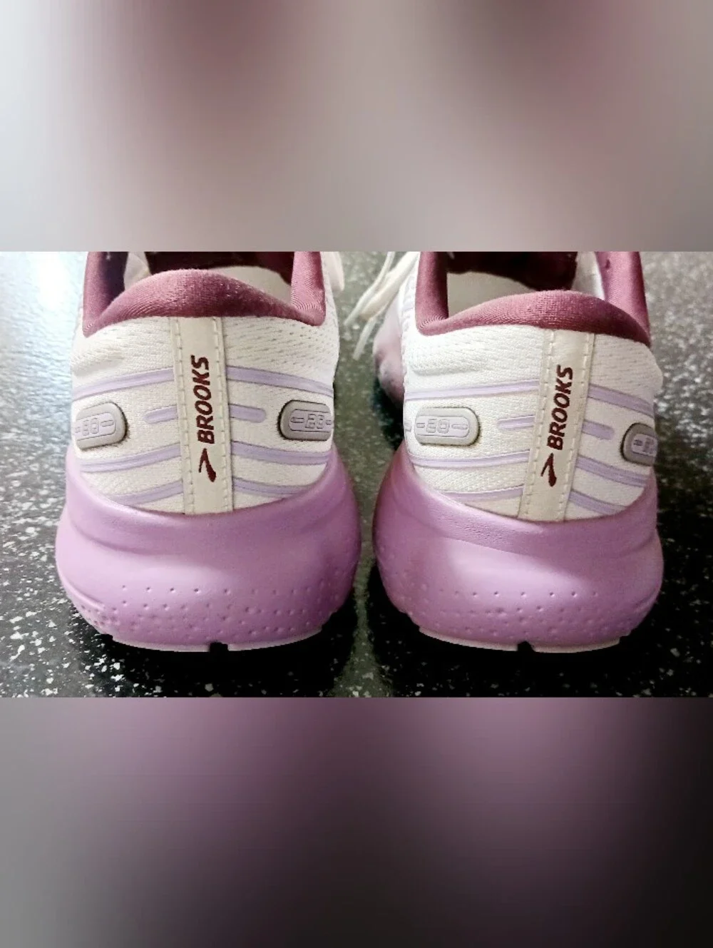 Brooks Glycerin 20 Running Shoes - White, Lilac & Burgandy, Size 8.5 - Picture 7 of 14